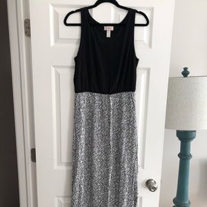 Loft dress - maxi black and white dress